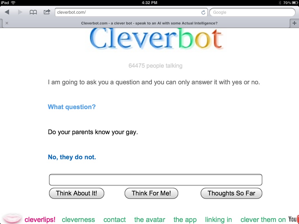 Cleverbot fail!