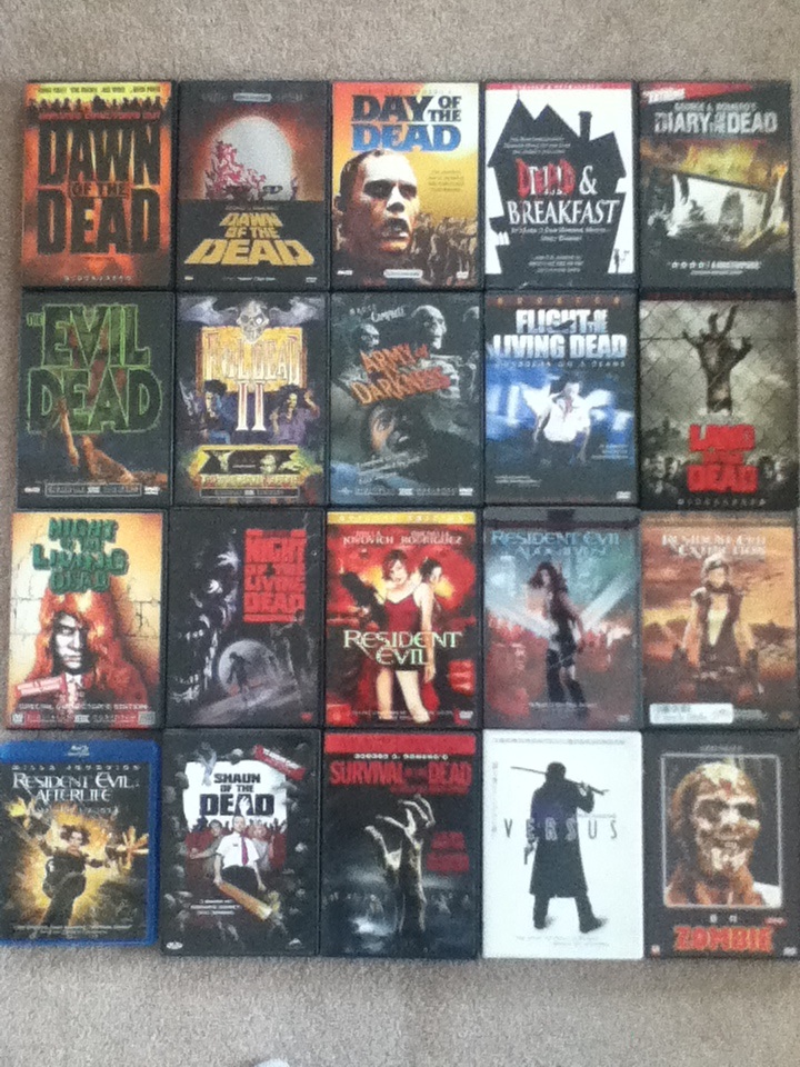 My zombie movie collection so far. See any of your favourites?